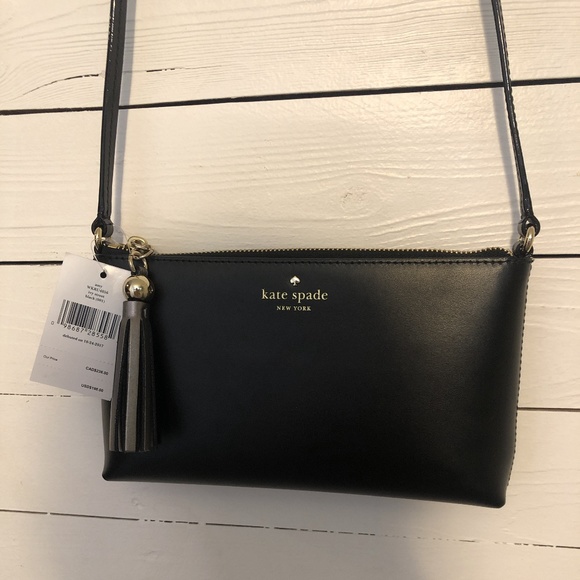 kate spade Handbags - NWT Kate Spade black crossbody purse with tassel